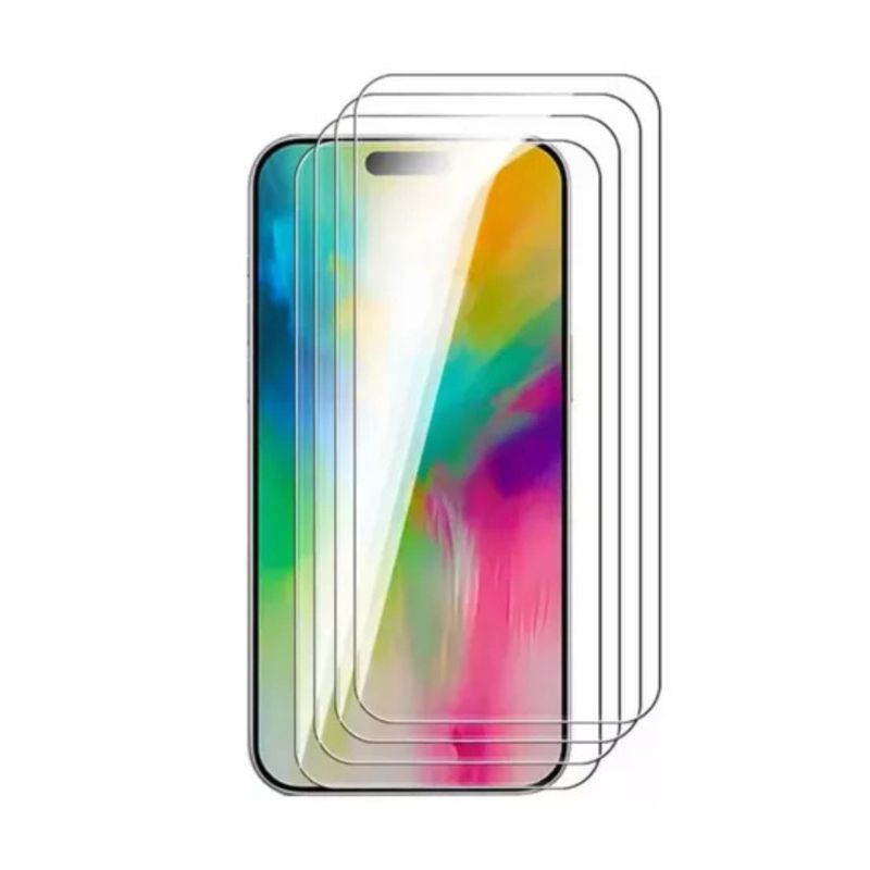 GENERICO - Pack 4 Láminas Mica De Vidrio Templado Pantalla Para iPhone 16 Plus