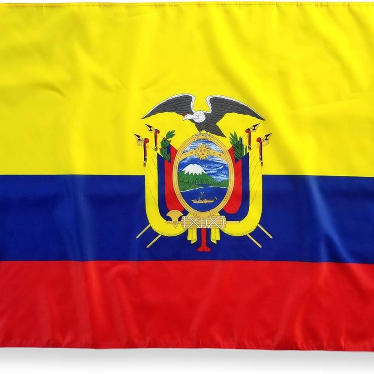 GENERICO - Bandera De Ecuador 60x90 Cms Estampada Ojales Metálicos