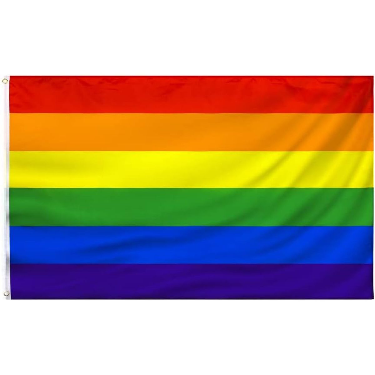 GENERICO - Bandera Arco Iris 60x90 Cms Diversidad Estampada Ojales