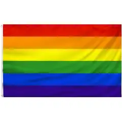 GENERICO - Bandera Arco Iris 60x90 Cms Diversidad Estampada Ojales