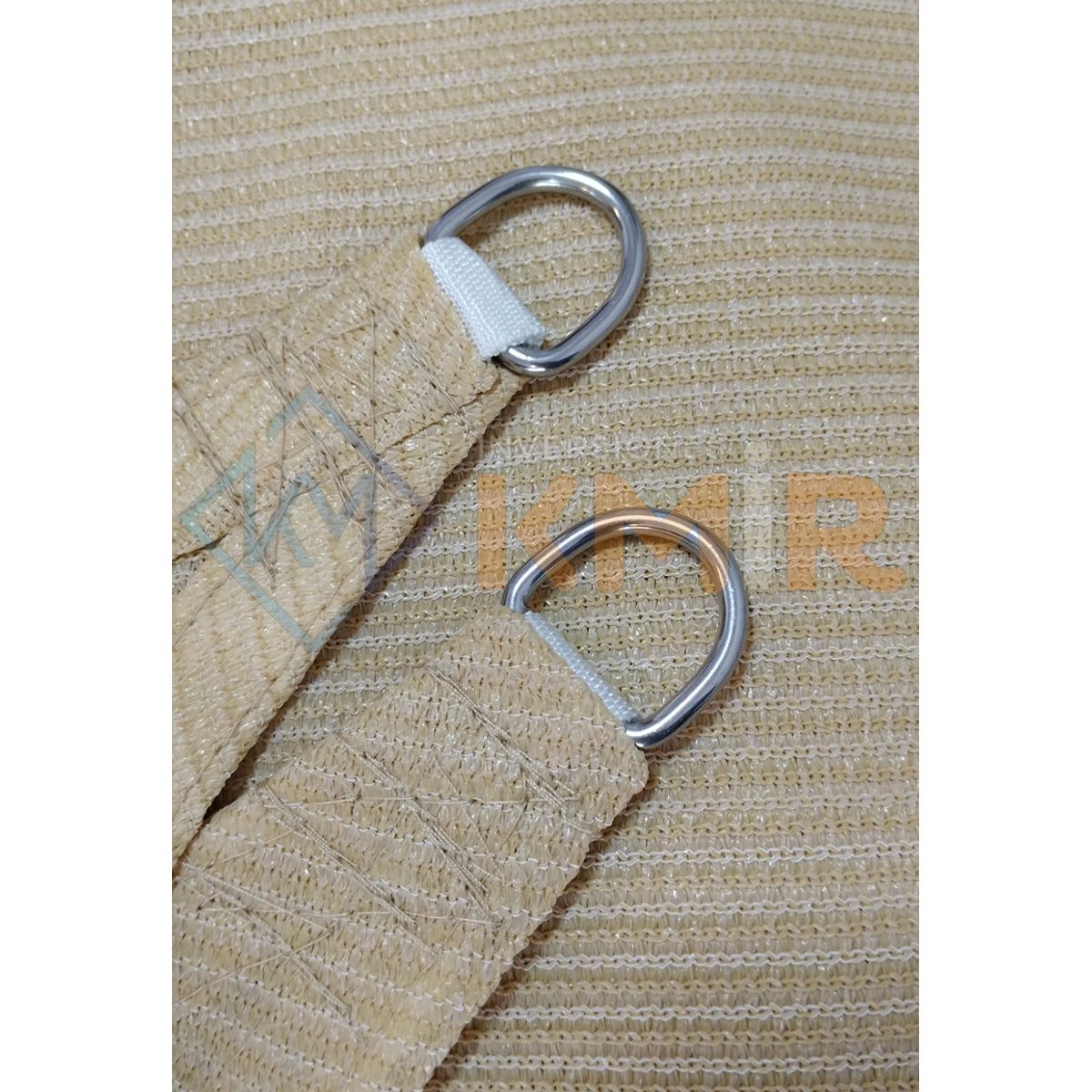 GENERICO - Toldo Vela Sombreadora 2x2 Beige 95% de Sombra + Kit