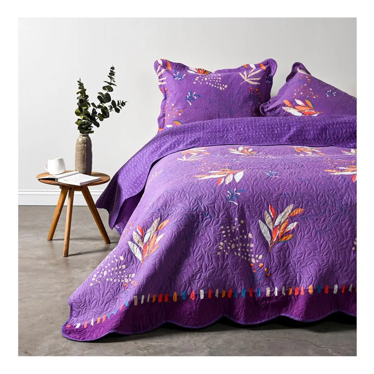 CANNON - Quilt de Verano AF Cannon 1.5 Plaza. Diseño Lavander