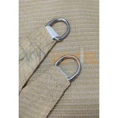 GENERICO - Toldo Vela Sombreadora 3x3 Beige 95% de Sombra + Kit