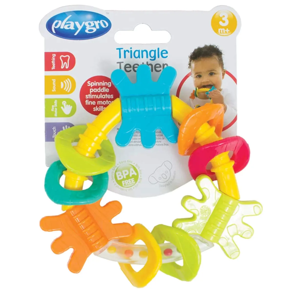 PLAYGRO - Sonajero y Mordedor Triangular PLAYGRO Triangle Teether