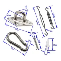 Toldo Vela Sombreadora 3x4 Beige 95% de Sombra + Kit