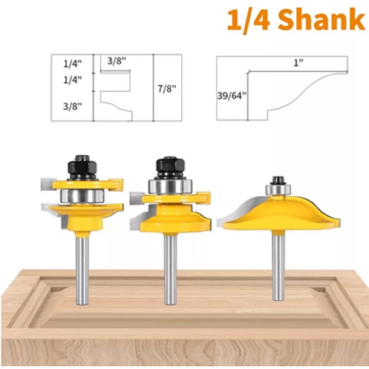 GENERICO - Fresa Madera Copiadora Canal Toma  ¼