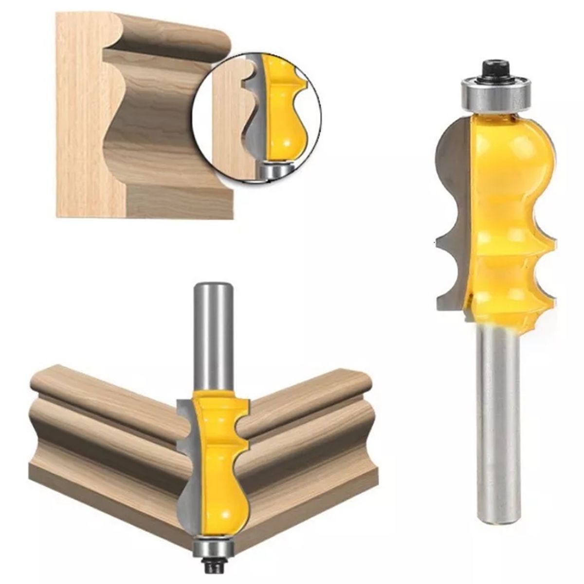GENERICO - Fresa Madera Moldura Zócalo Marcos Vástago  ¼ X 33.5 mm