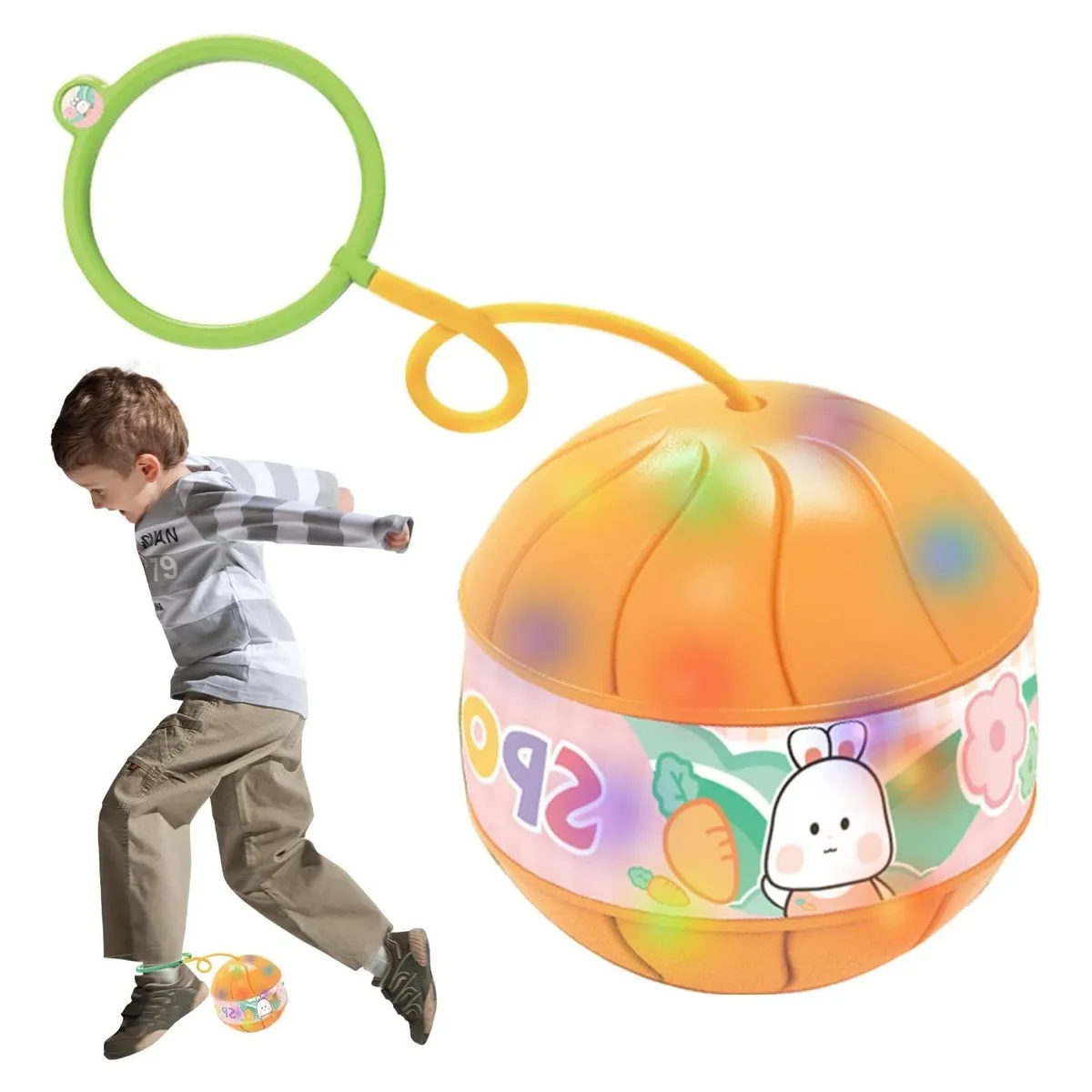 ATURE - Pelota Rebotadora Con Anillo De Pie Para Niños Juguetes