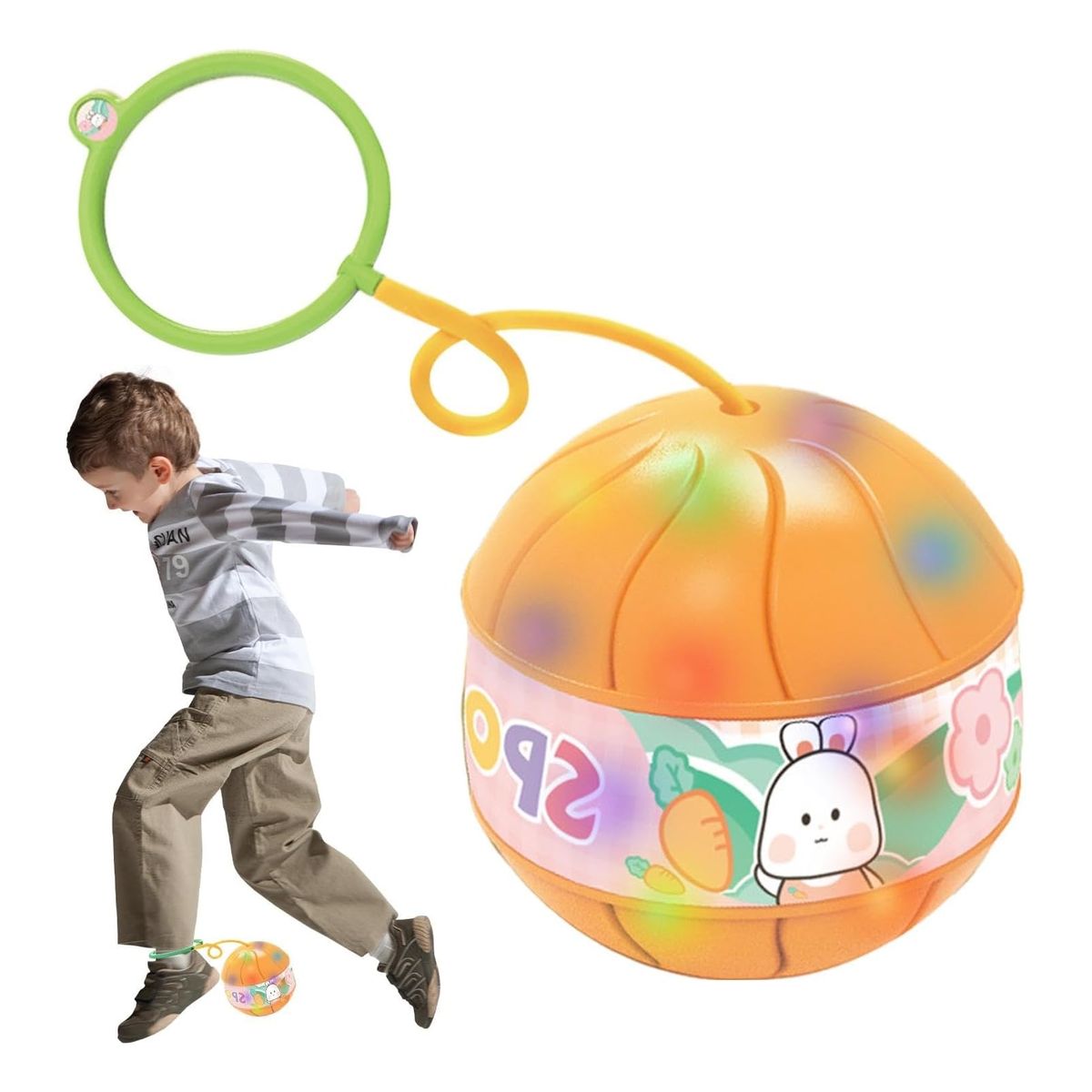 ATURE - Pelota Rebotadora Con Anillo De Pie Para Niños Juguetes