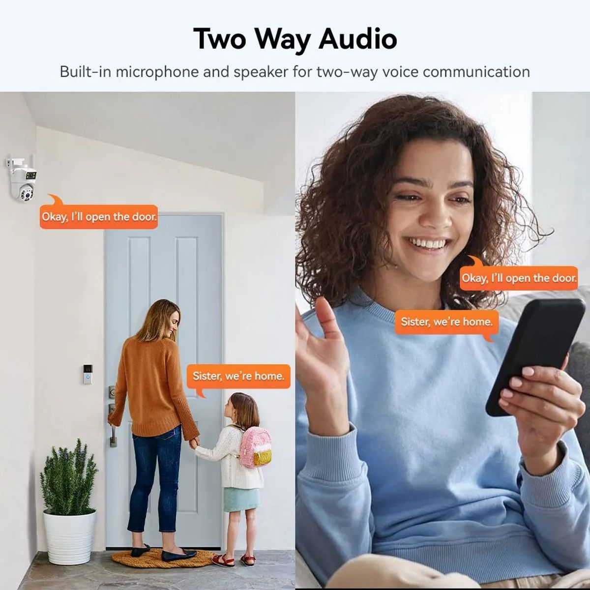 GENERICO - Cámara De Seguridad Con Resolución De 4mp 2 Mini Espias