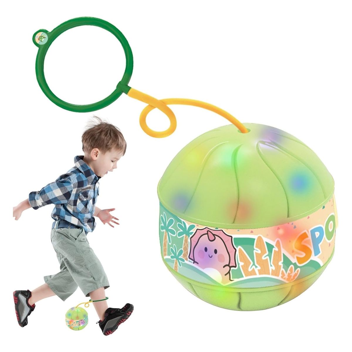 ATURE - Pelota Rebotadora Con Anillo De Pie Para Niños Juguetes