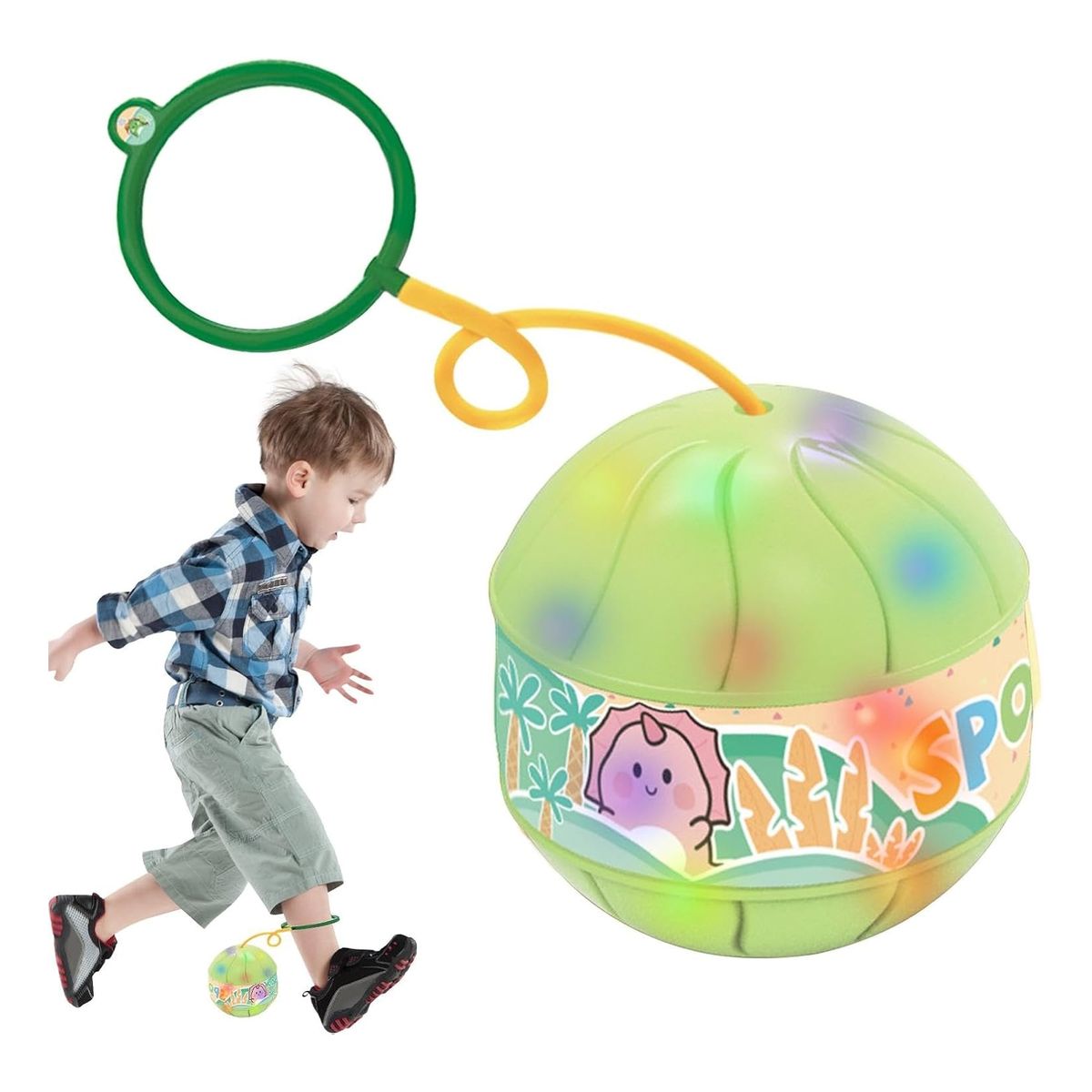 ATURE - Pelota Rebotadora Con Anillo De Pie Para Niños Juguetes