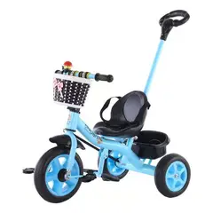 U BUY - Triciclo Infantil Metálico Con Guía Peso Máximo 35kg Azul