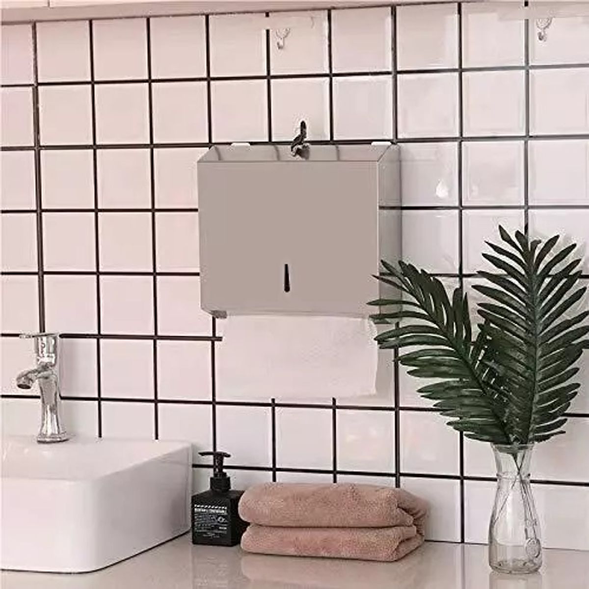 KUANGYE - Dispensador de Papel Higiénico Acero inoxidable