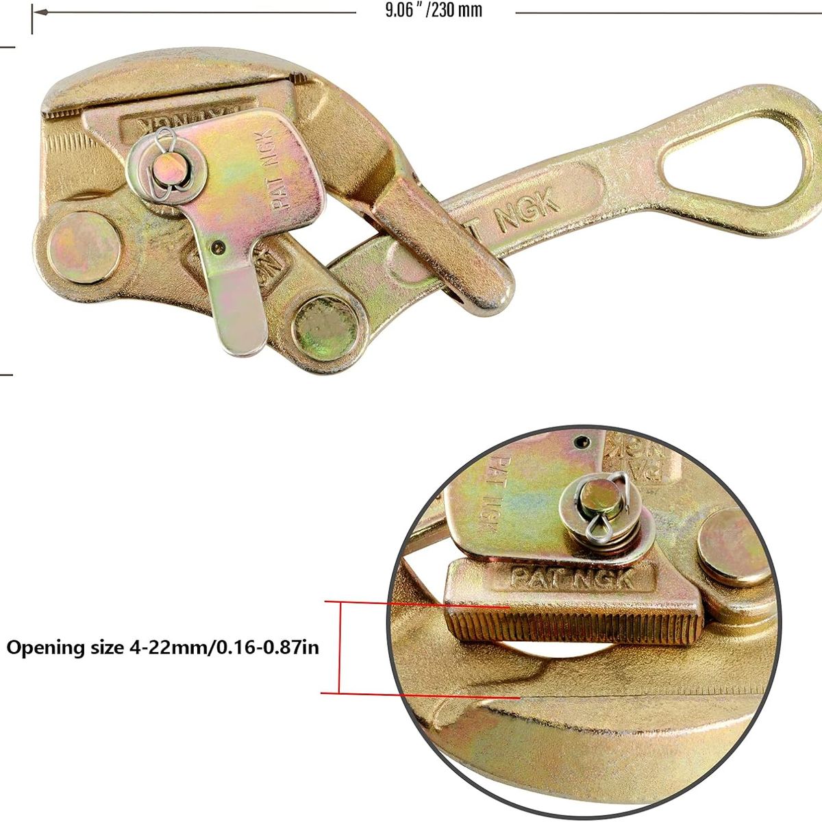 KUANGYE - Comulon Tensora Tira-cable 2ton De 4mm-22mm