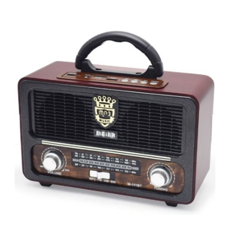 GENERICO - RADIO ANTIGUO PORTATIL BLUETOOTH FM-AM-SW USB EVCHEBT