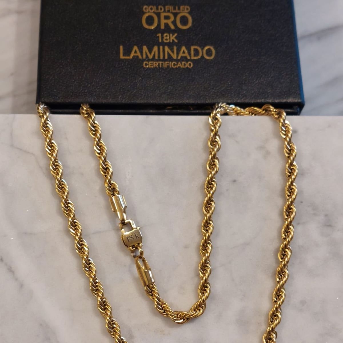 GENERICO - Cadena ORO LAMINADO 18K Tejido TOURBILLON