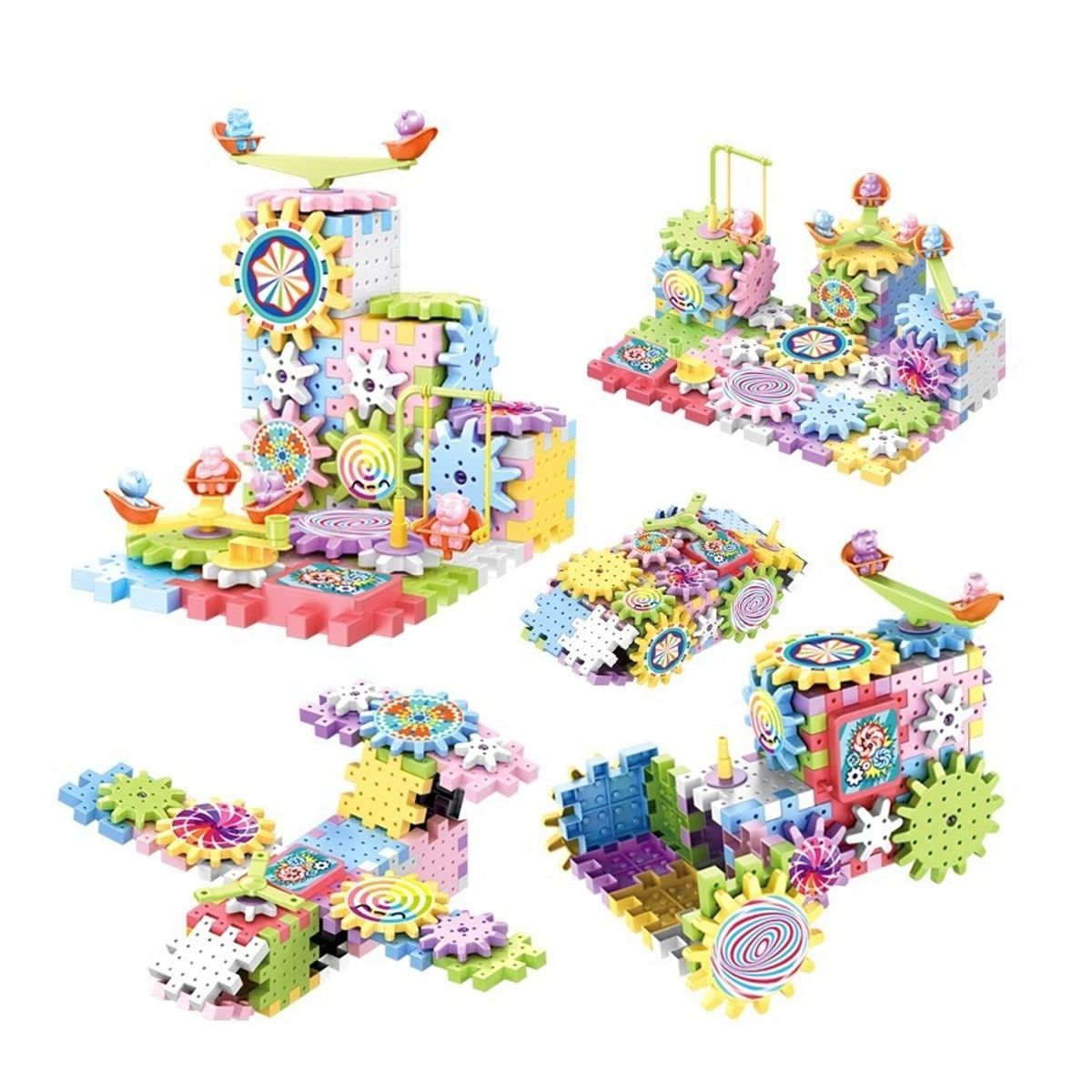 ATURE - Bloques De Construcción 165 Pcs Engranajes Eléctrico Juguete