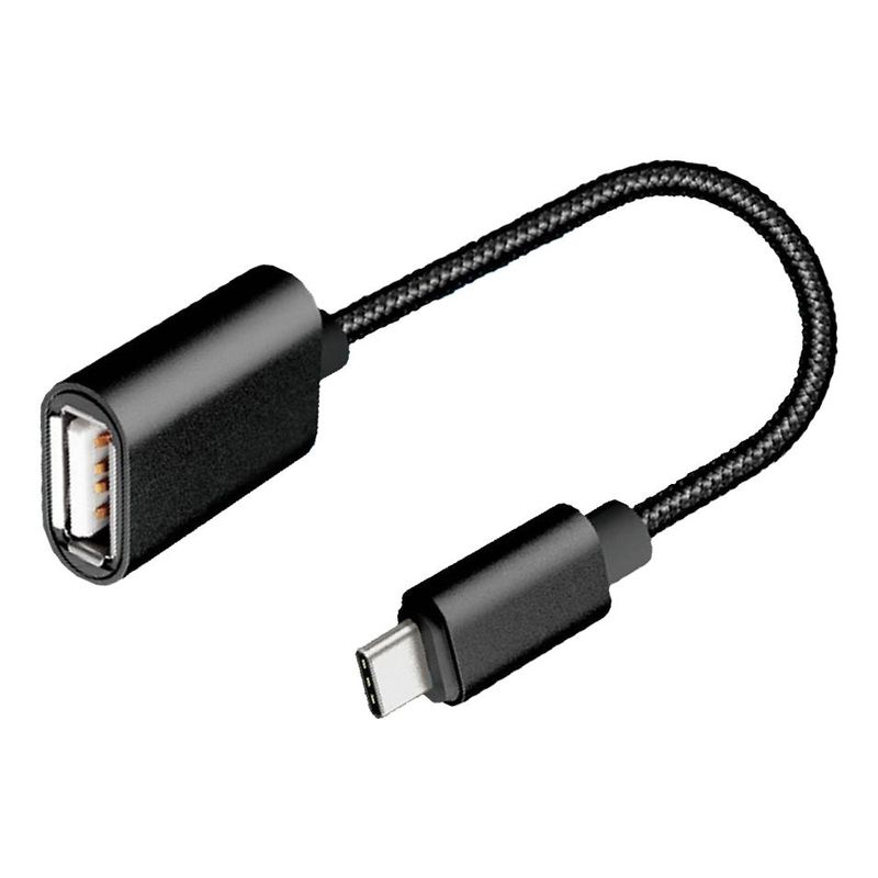 GENERICO - Cable OTG Tipo C Metálico para Conectar Pendrives y Periféricos