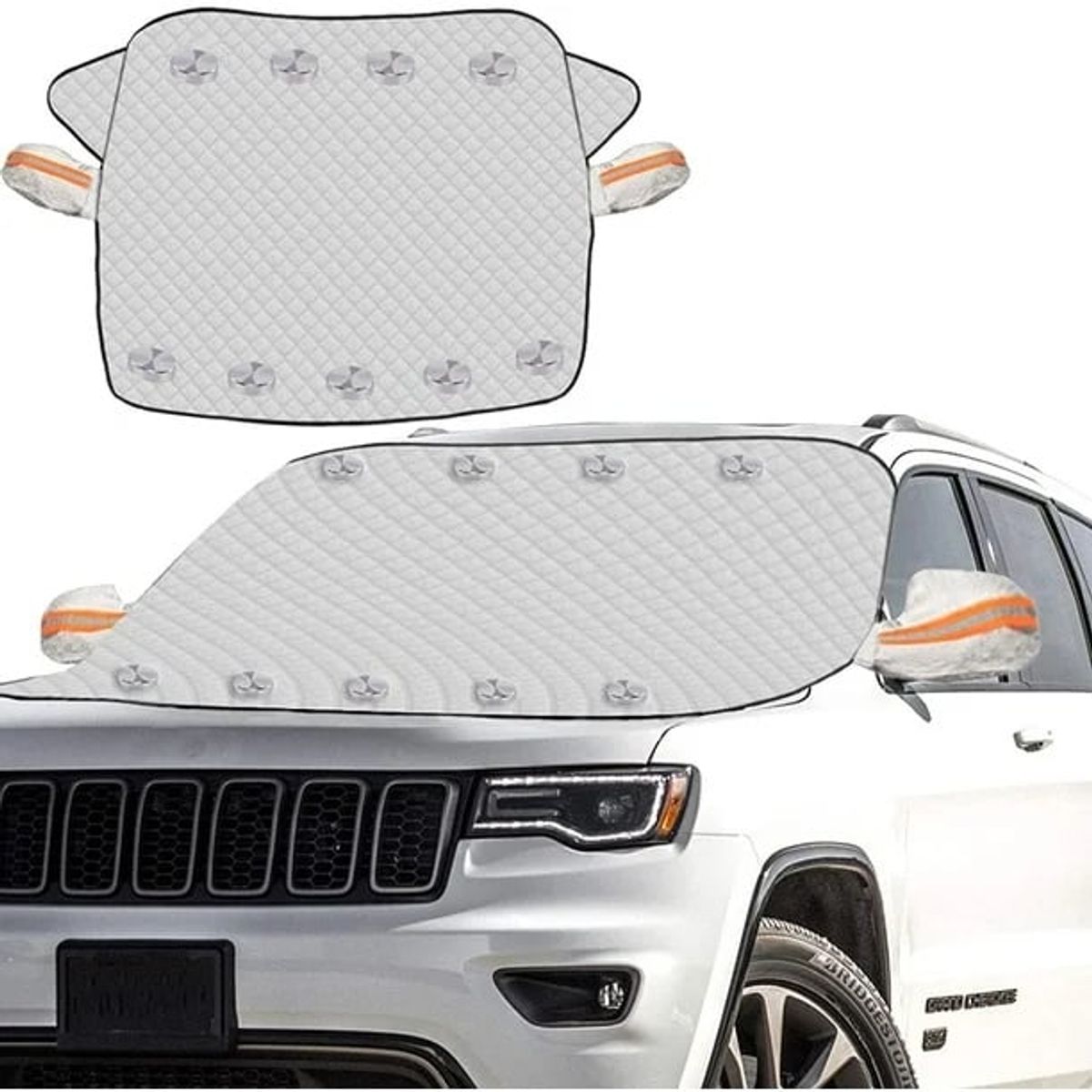 KUANGYE - Funda Protectora Sol Y Nieve Parabrisas Delantero Para Auto