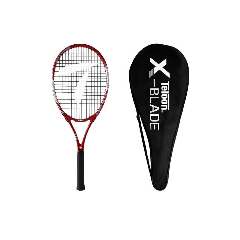GENERICO - Raqueta Tenis Adulto Aluminio Nivel Inicial + Funda Rojo