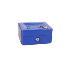 GENERICO - Caja Fuerte Caja Para Guardar Dinero 20x16x9 Cm Azul