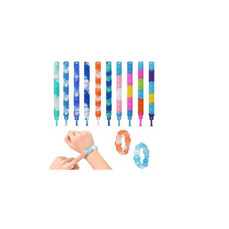 GENERICO - Pulsera Juguete Sensorial Antiestres Niños 10 P Colores