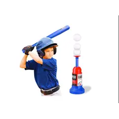 GENERICO - Set Bate Beisbol Con Lanzador De Pelota Juguete Niño Azul
