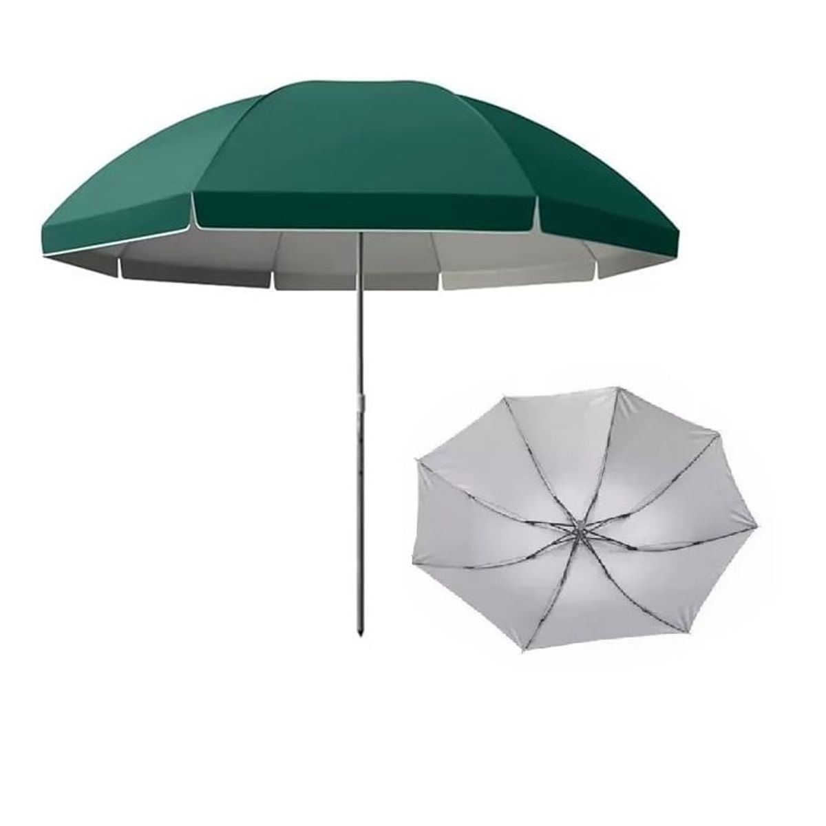 GENERICO - Paraguas Sombrilla Quitasol Filtro Uv Playa Verde 160cm