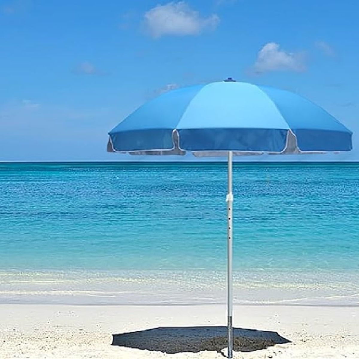 GENERICO - Paraguas Sombrilla Quitasol Filtro Uv Playa Celeste 160cm