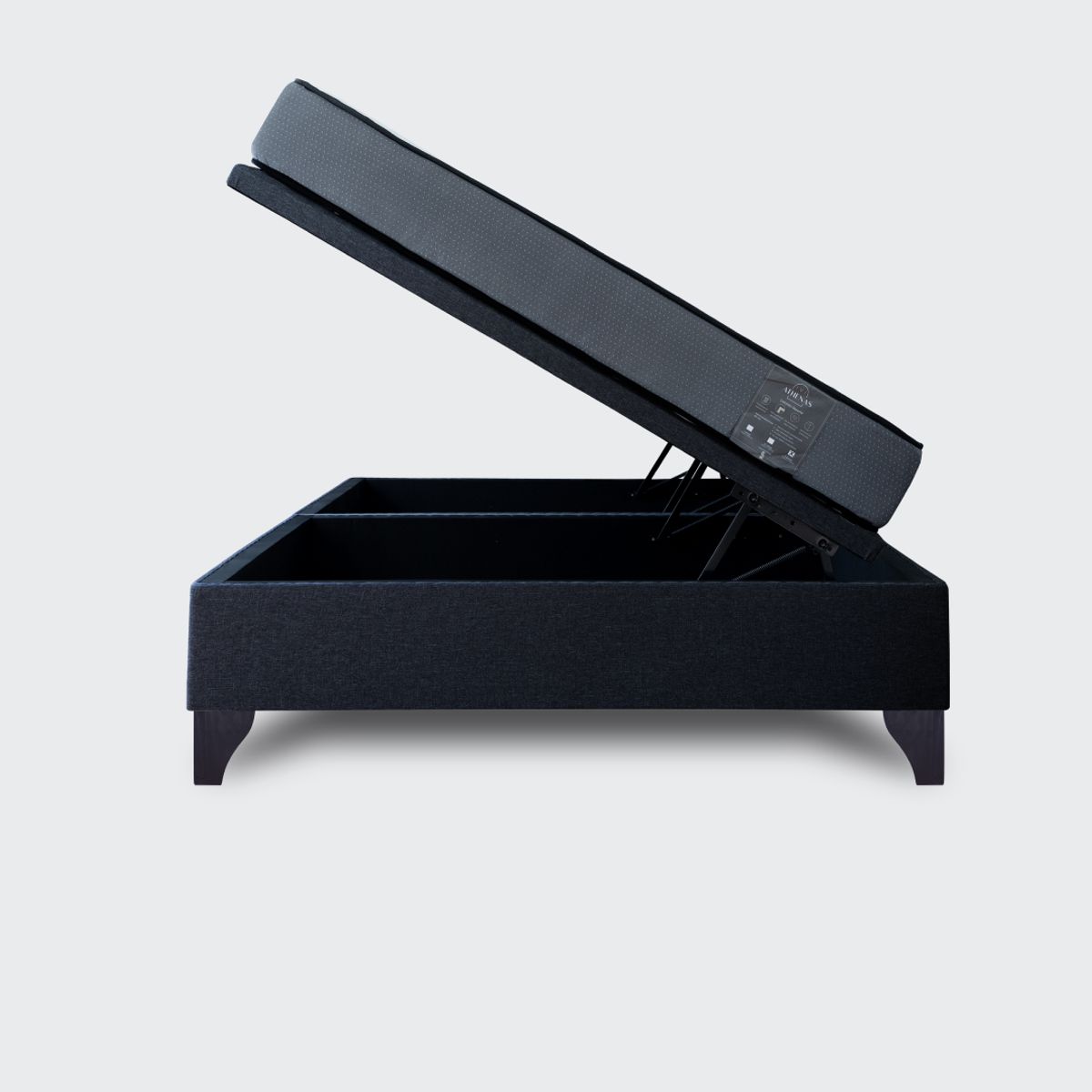 GENERICO - Cama Baúl 2 plazas Athenas apertura horizontal negro