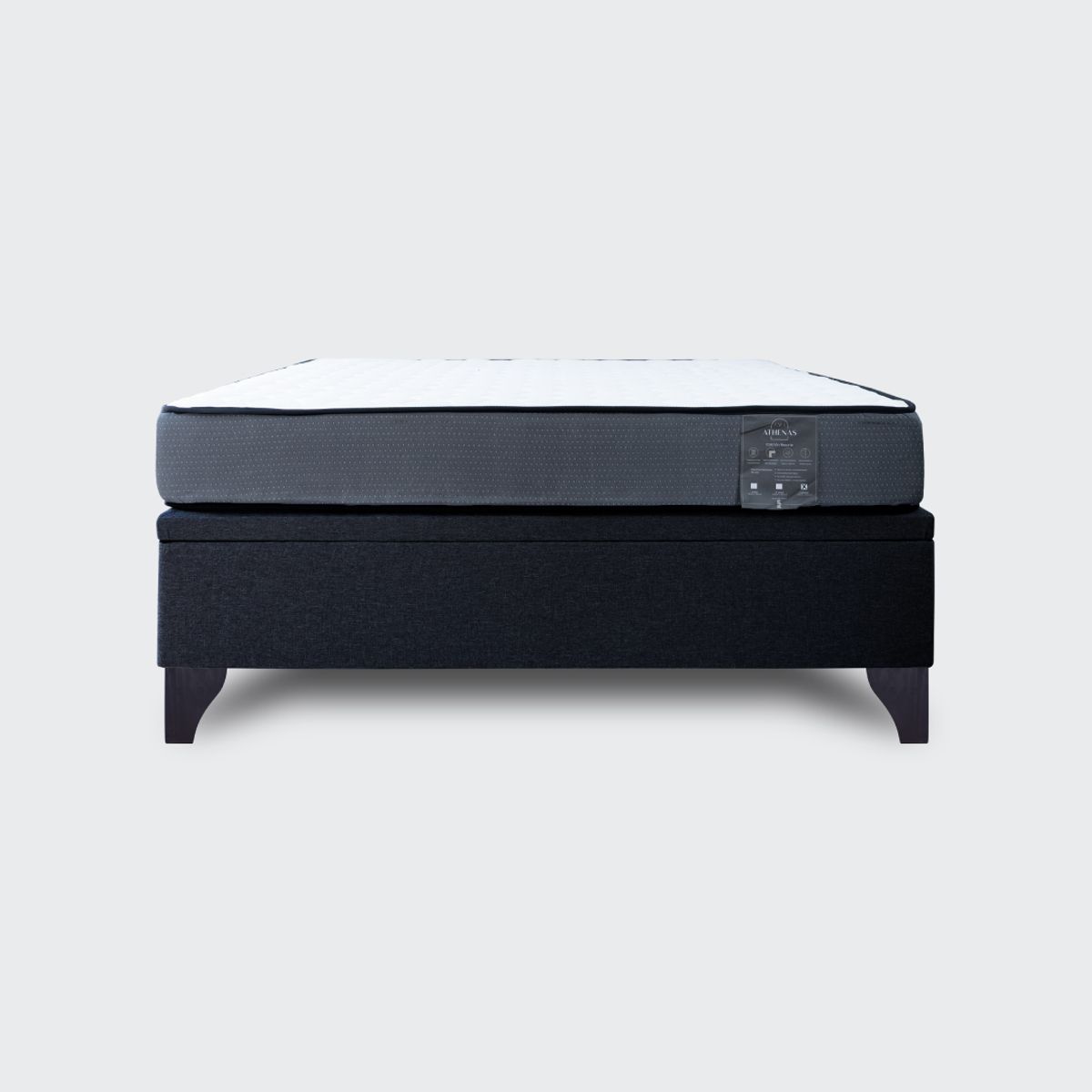 GENERICO - Cama Baúl 2 plazas Athenas apertura horizontal negro