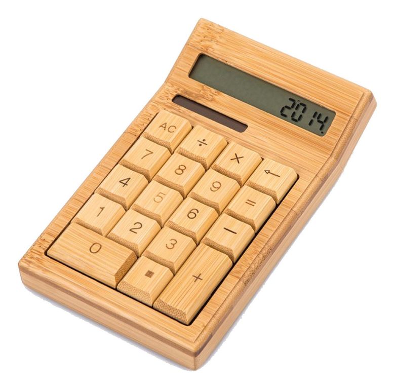 Calculadora Mesa Escritorio Bambu 12 Digitos Solar