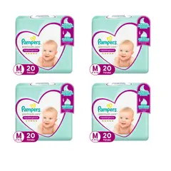 PAMPERS - Pañales Premium Care Talla M 80 Unidades