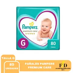 PAMPERS - Pañales Premium Care Talla G 80 Unidades
