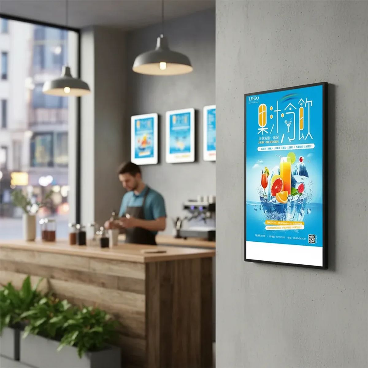 GENERICO - Caja de luz led panel publicitario 43x60cm