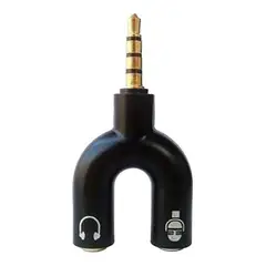 GENERICO - Adaptador Splitter de Audífono y Micrófono Jack 35 mm