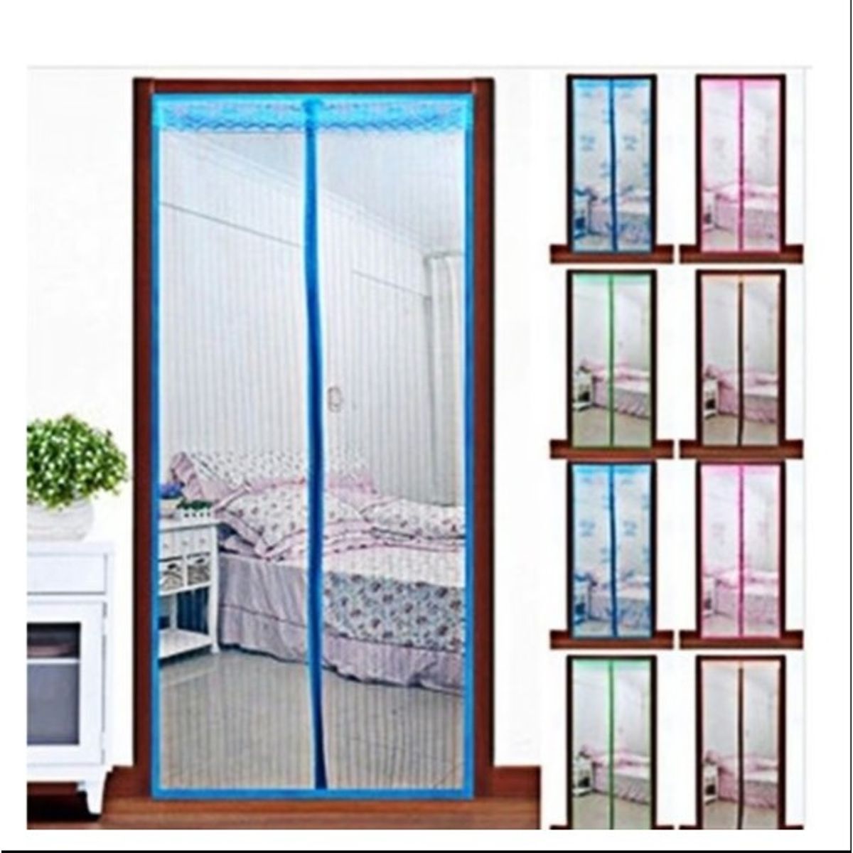 GENERICO - Malla Mosquitera Para Puertas / Sin Caja 2 Mallas 90 x 210 cm