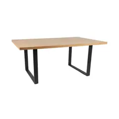 KLIK - Mesa de Comedor Estilo Industrial 140x90 - Madera Clara