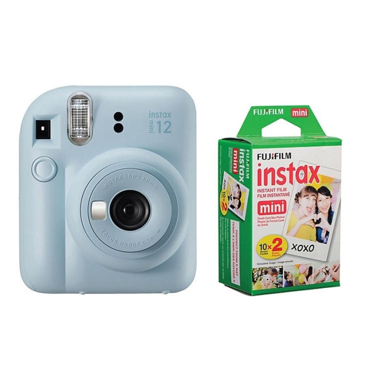 FUJIFILM - Fujifilm Instax Mini 12 azul con película instantánea 20 exposiciones