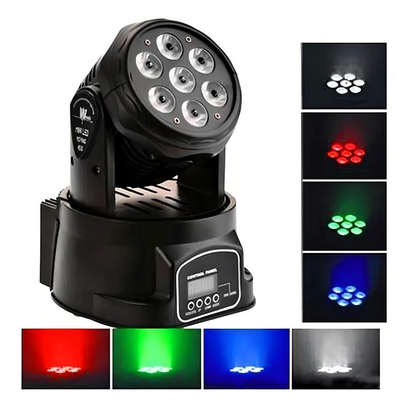 GENERICO - Cabeza Móvil Robótica LED RGBW DMX para Eventos y Fiestas