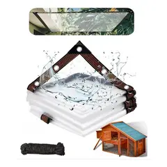 GENERICO - Lona Transparente Impermeable 3x3m con Cuerda de 10m