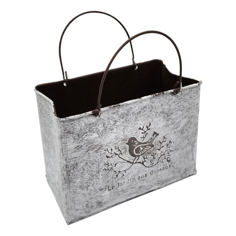 GENERICO - Macetero Florero Maceta Cartera Metálico Frances Le Jardin