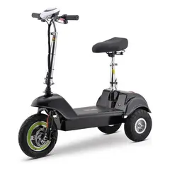 GENERICO - Triciclo Scooter Eléctrico Plegable con Asiento y Luz LED