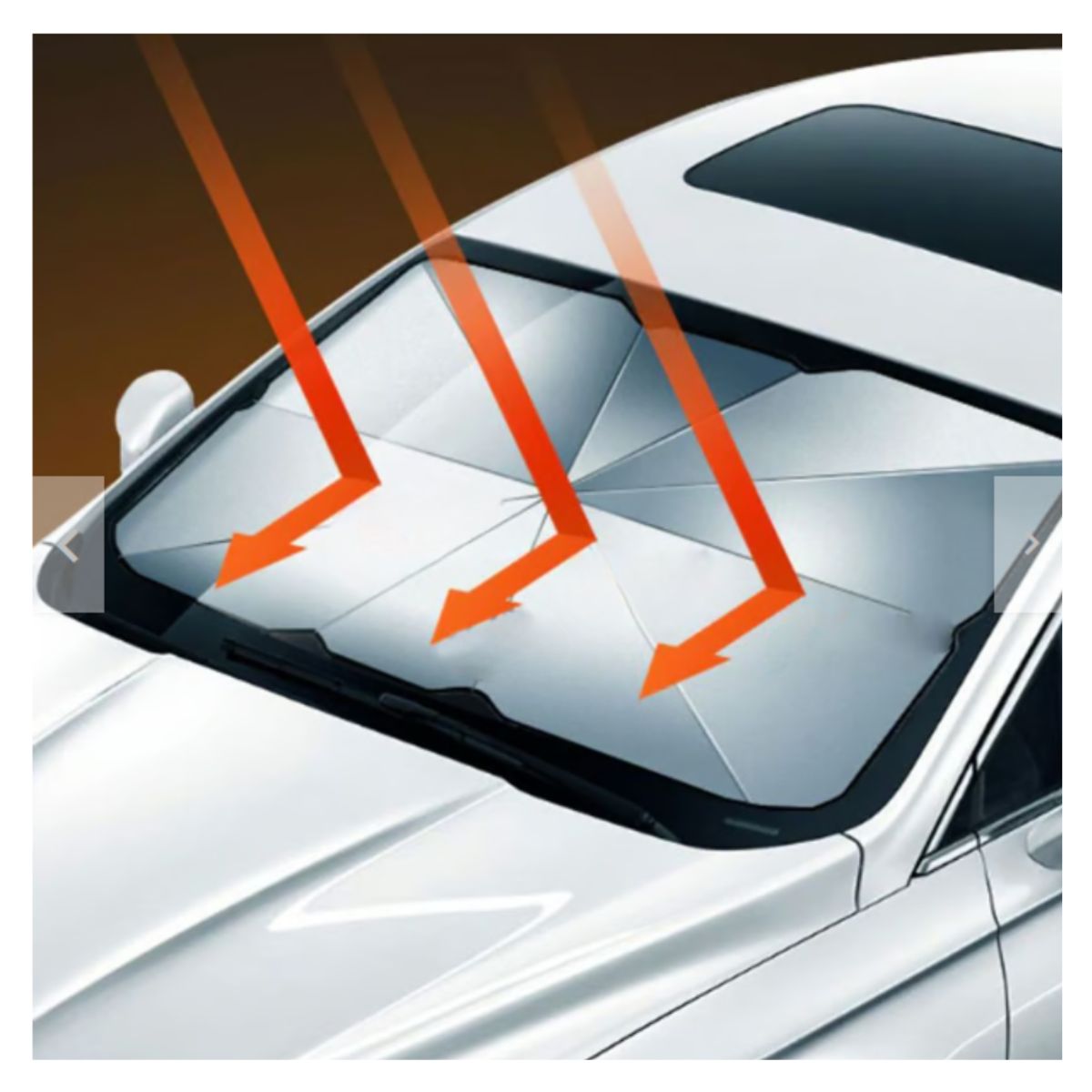 GENERICO - Tapasol Para Auto Parabrisas Tipo Sombrilla Plegable