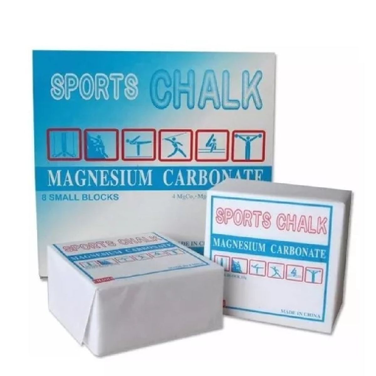 GENERICO - Bloque Magnesio 60gr Crossfit Calistenia Gimnasia Caja X 8un