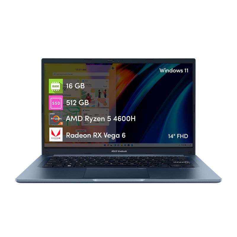 ASUS - Notebook Asus Vivobook 14 Ryzen 5 16GB 512GB SSD 14" FHD W11