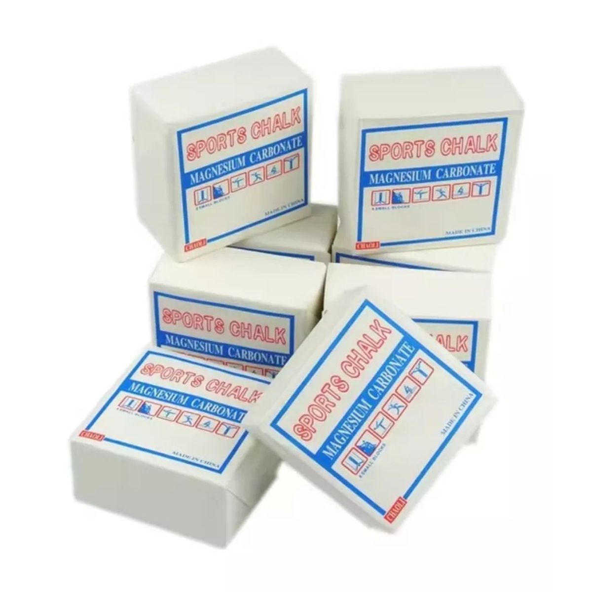 GENERICO - Bloque Magnesio 60gr Crossfit Calistenia Gimnasia Caja X 8un