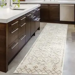 MROTTO - Alfombra de Pasillo 50 x 120 cm Beige