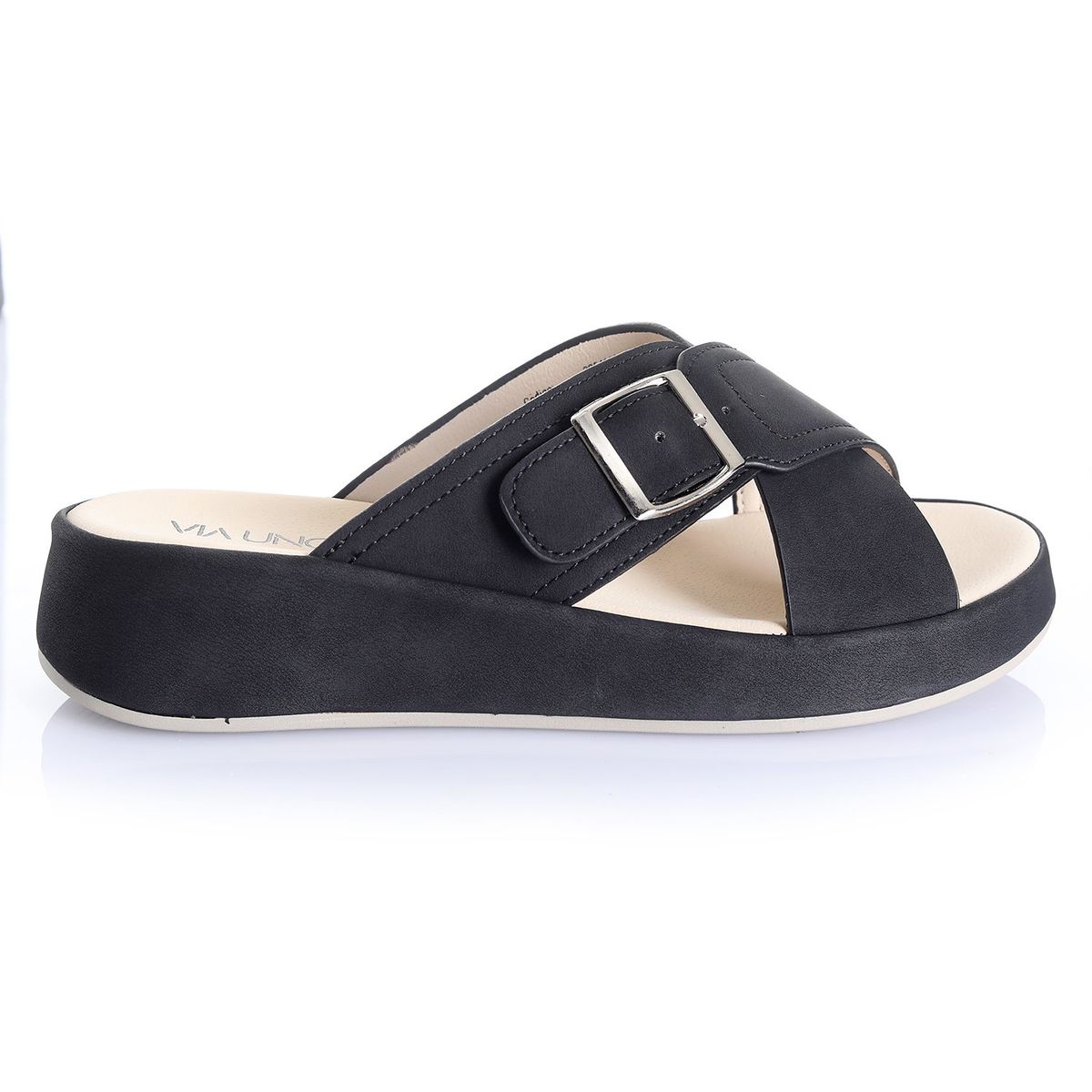 VIA UNO - Sandalia Mujer Negro Via Uno 22541607